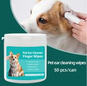 Gentle Pet Ear Cleaning Wipes For Dogs & Cats (50pcs)